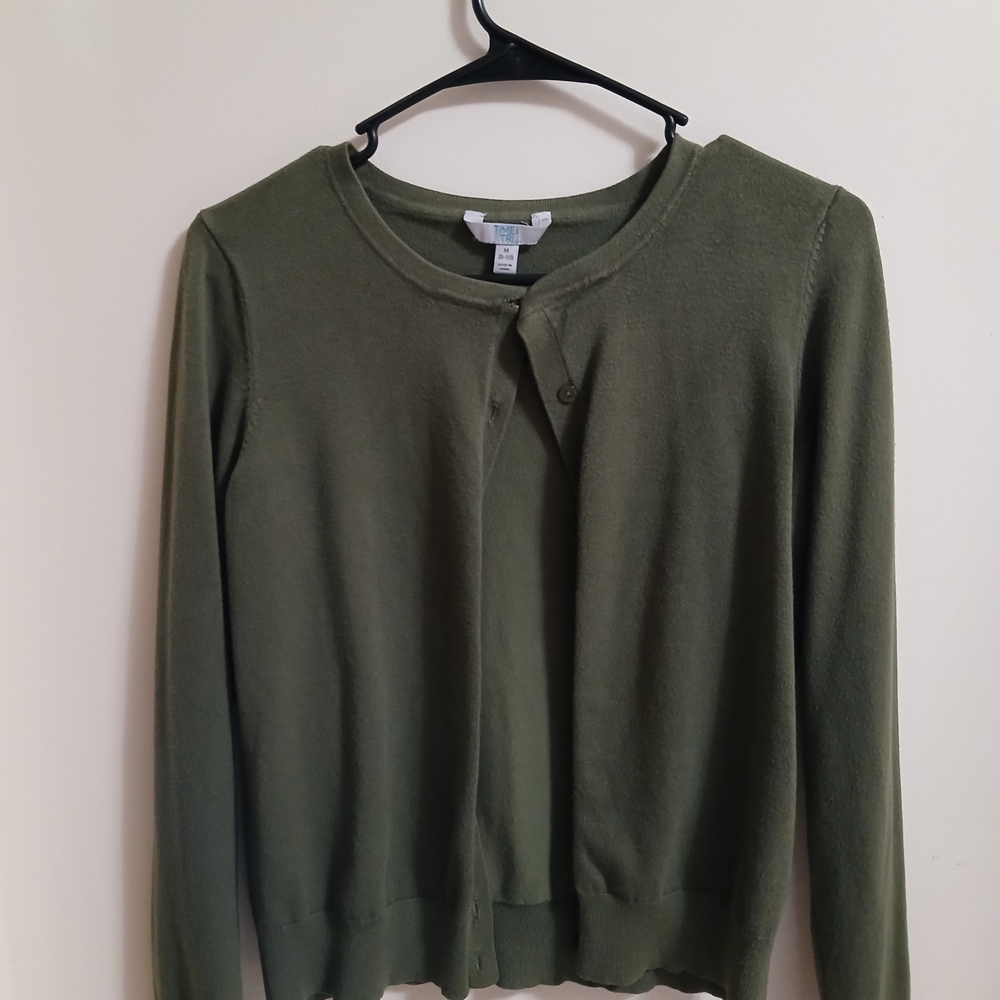 Time and Tru Olive Green Button Down Shirt